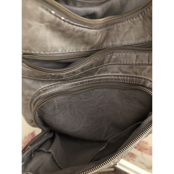 STONE & CO GRAY LEATHER SHOULDER BAG - Picture 14 of 16